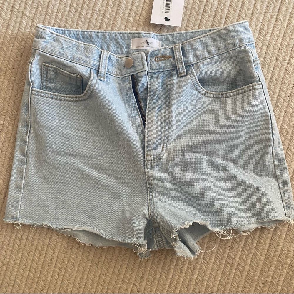 Oak & Fort Light Blue Jean Shorts - NWT Size Small